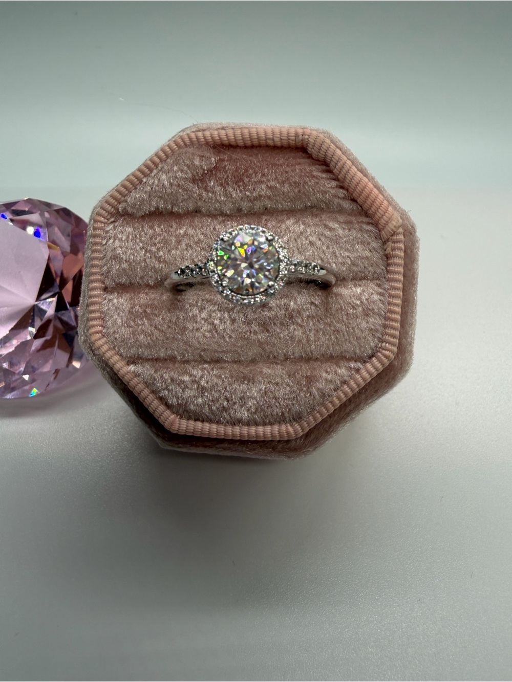 NWOT High quality sterling silver moissenite ring